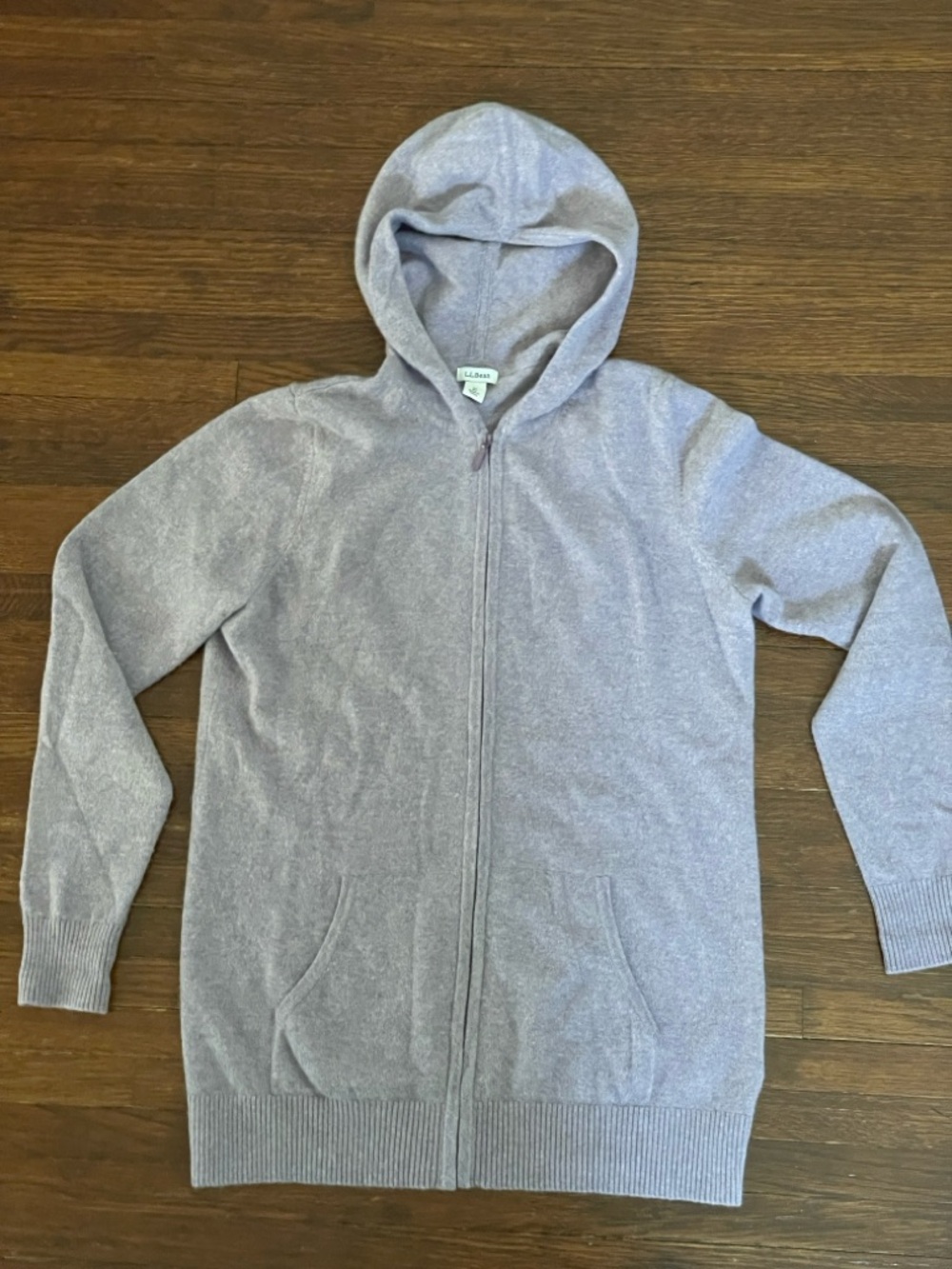 LL Bean - Light Lavender Cashmere Zip-Up Hoodie